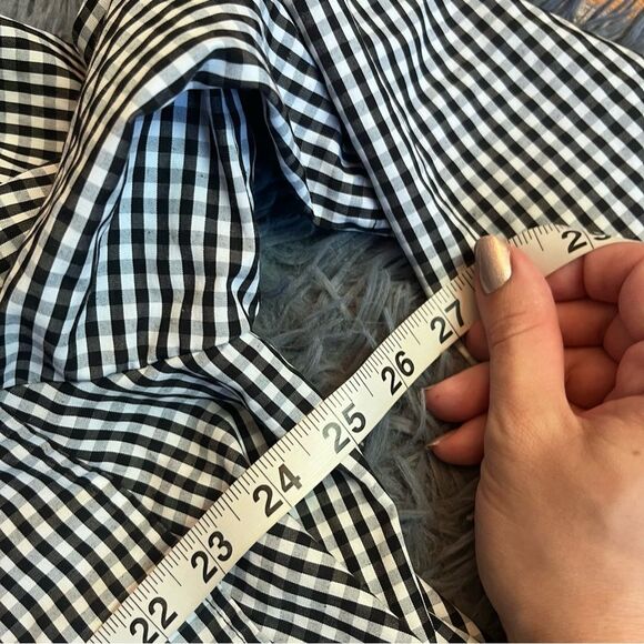 IC By Connie K Black White Gingham Button-Up Shirt Size XXL - Picture 4 of 6